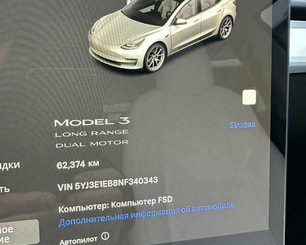 Белый Тесла Модель 3, объемом двигателя 0 л и пробегом 62 тыс. км за 23500 $, фото 32 на Automoto.ua
