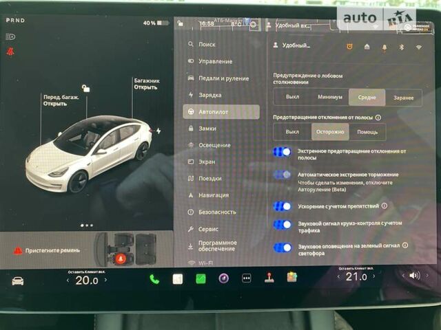 Белый Тесла Модель 3, объемом двигателя 0 л и пробегом 14 тыс. км за 24400 $, фото 15 на Automoto.ua