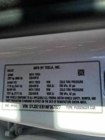 Білий Тесла Модель 3, об'ємом двигуна 0 л та пробігом 24 тис. км за 14000 $, фото 11 на Automoto.ua