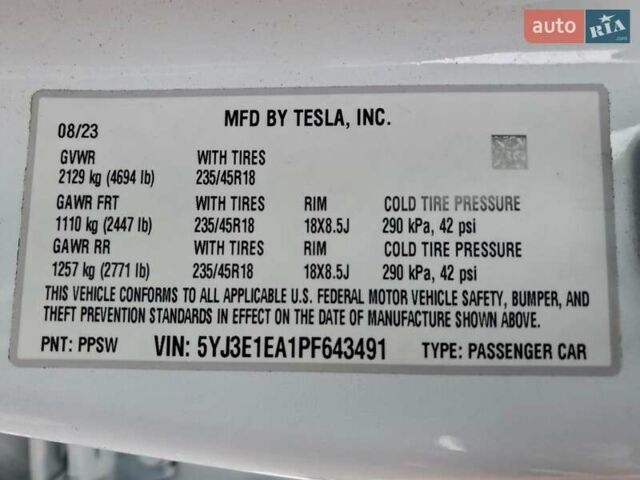 Білий Тесла Модель 3, об'ємом двигуна 0 л та пробігом 20 тис. км за 12900 $, фото 11 на Automoto.ua