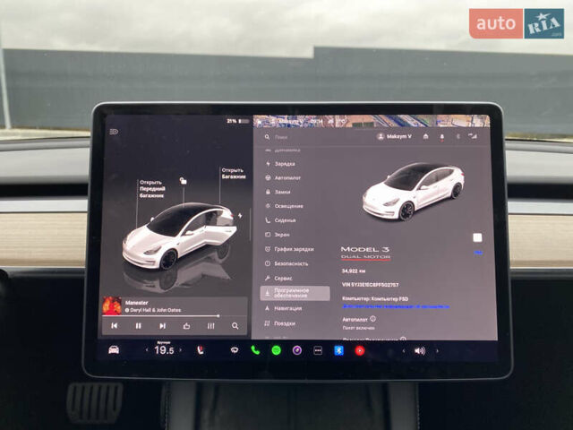 Белый Тесла Модель 3, объемом двигателя 0 л и пробегом 35 тыс. км за 26900 $, фото 10 на Automoto.ua