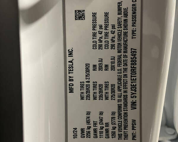 Білий Тесла Модель 3, об'ємом двигуна 0 л та пробігом 10 тис. км за 39990 $, фото 6 на Automoto.ua