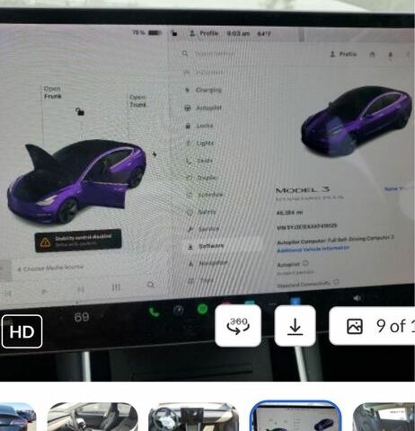 Тесла Модель 3 2019 в Синельниковом на Automoto.ua Черный Тесла Модель 3, объемом двигателя 0 л и пробегом 77 тыс. км за 12700 $, фото 7 на Automoto.ua