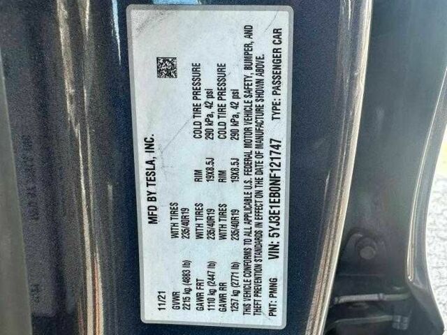 Чорний Тесла Модель 3, об'ємом двигуна 0 л та пробігом 168 тис. км за 5900 $, фото 9 на Automoto.ua