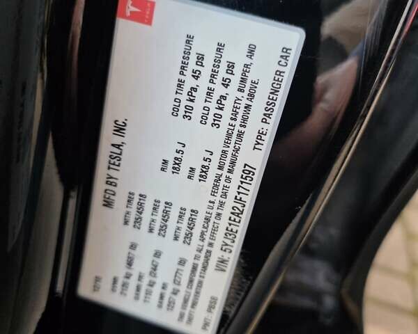 Чорний Тесла Модель 3, об'ємом двигуна 0 л та пробігом 140 тис. км за 14800 $, фото 15 на Automoto.ua