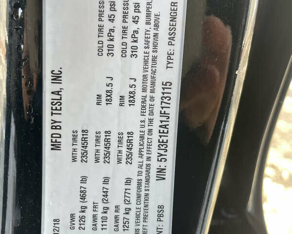 Черный Тесла Модель 3, объемом двигателя 0 л и пробегом 170 тыс. км за 16000 $, фото 7 на Automoto.ua