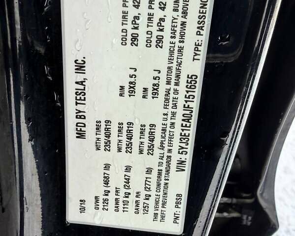 Черный Тесла Модель 3, объемом двигателя 0 л и пробегом 158 тыс. км за 11300 $, фото 12 на Automoto.ua