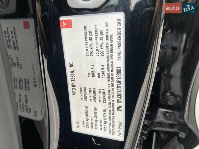 Чорний Тесла Модель 3, об'ємом двигуна 0 л та пробігом 85 тис. км за 17500 $, фото 2 на Automoto.ua