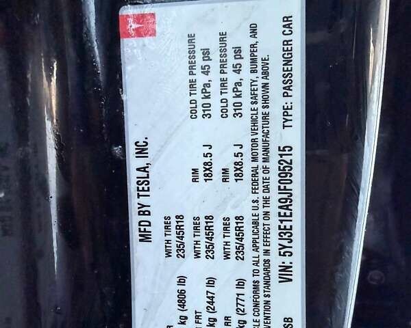 Черный Тесла Модель 3, объемом двигателя 0 л и пробегом 159 тыс. км за 11900 $, фото 12 на Automoto.ua