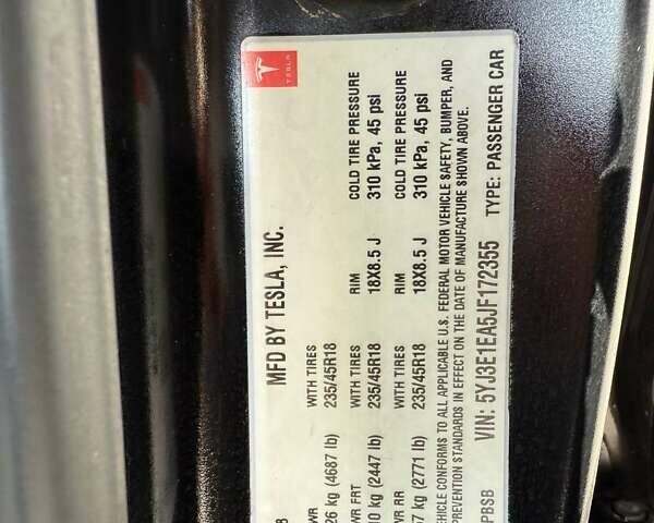 Черный Тесла Модель 3, объемом двигателя 0 л и пробегом 220 тыс. км за 13300 $, фото 13 на Automoto.ua