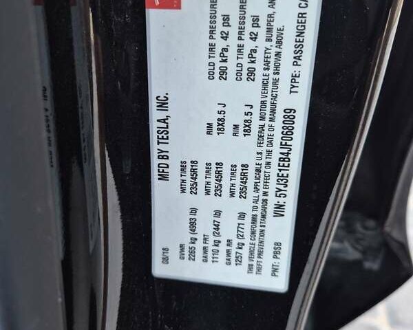 Чорний Тесла Модель 3, об'ємом двигуна 0 л та пробігом 111 тис. км за 16800 $, фото 2 на Automoto.ua