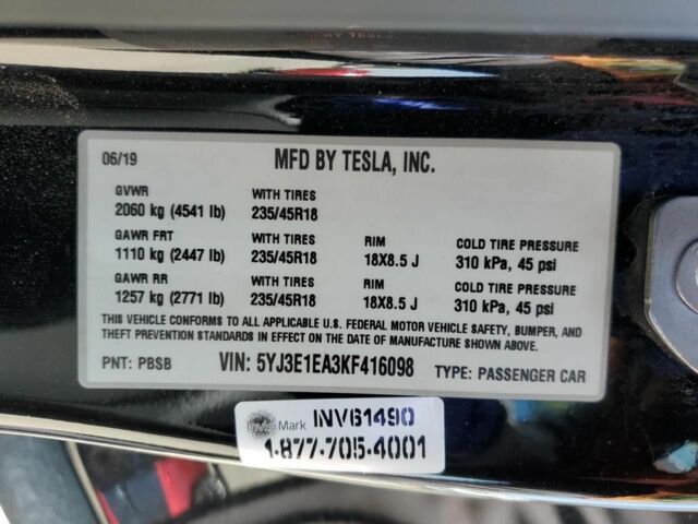 Тесла Модель 3 2019 в Луцке на Automoto.ua Черный Тесла Модель 3, объемом двигателя 0 л и пробегом 95 тыс. км за 9200 $, фото 9 на Automoto.ua