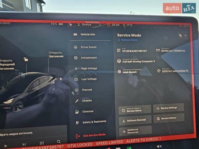 Черный Тесла Модель 3, объемом двигателя 0 л и пробегом 138 тыс. км за 15400 $, фото 15 на Automoto.ua