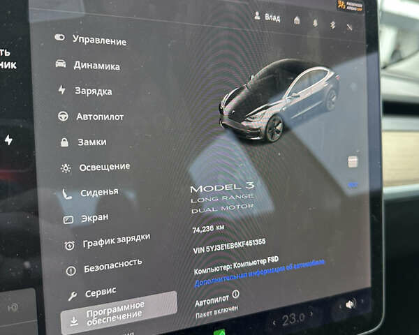 Чорний Тесла Модель 3, об'ємом двигуна 0 л та пробігом 74 тис. км за 19200 $, фото 21 на Automoto.ua