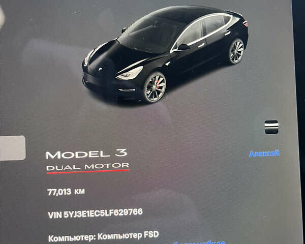 Черный Тесла Модель 3, объемом двигателя 0 л и пробегом 77 тыс. км за 20000 $, фото 100 на Automoto.ua