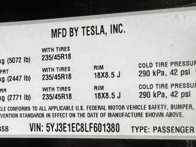 Черный Тесла Модель 3, объемом двигателя 0 л и пробегом 120 тыс. км за 17000 $, фото 4 на Automoto.ua