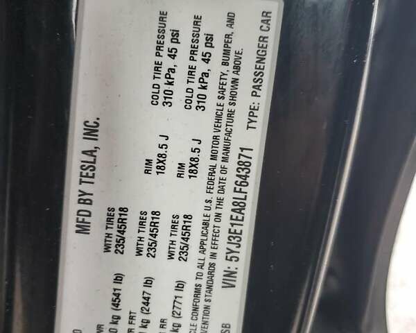 Черный Тесла Модель 3, объемом двигателя 0 л и пробегом 118 тыс. км за 3000 $, фото 11 на Automoto.ua