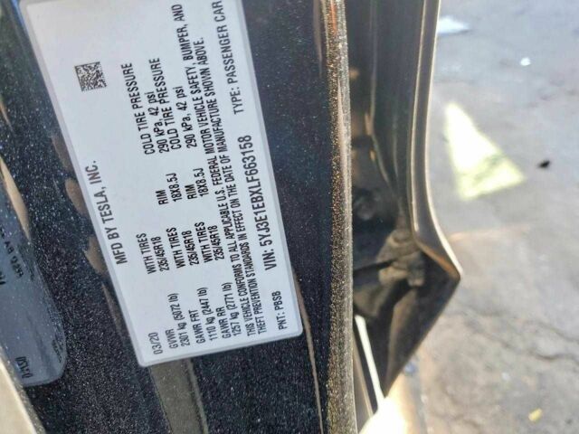 Чорний Тесла Модель 3, об'ємом двигуна 0 л та пробігом 78 тис. км за 3500 $, фото 11 на Automoto.ua