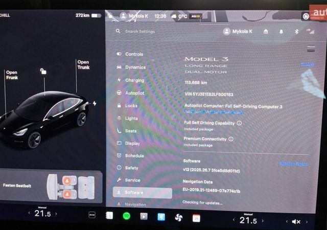 Черный Тесла Модель 3, объемом двигателя 0 л и пробегом 113 тыс. км за 19700 $, фото 12 на Automoto.ua