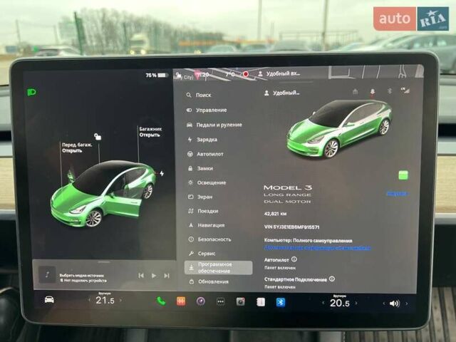 Тесла Модель 3 2021 у Києві на Automoto.ua Чорний Тесла Модель 3, об'ємом двигуна 0 л та пробігом 40 тис. км за 22990 $, фото 56 на Automoto.ua
