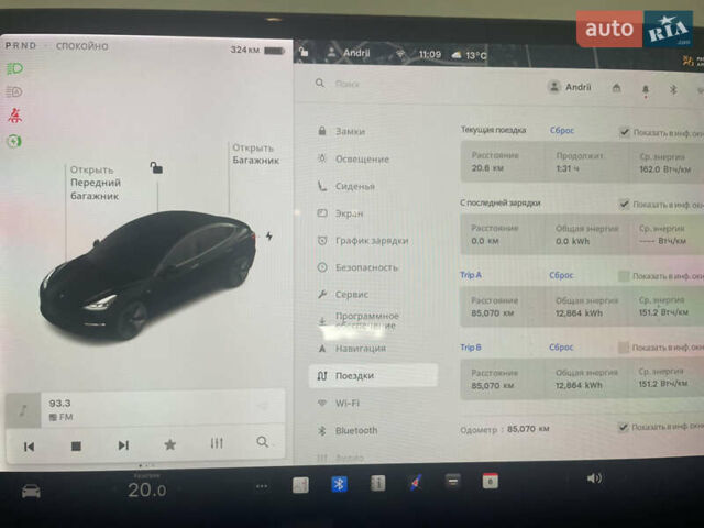 Чорний Тесла Модель 3, об'ємом двигуна 0 л та пробігом 85 тис. км за 19300 $, фото 15 на Automoto.ua