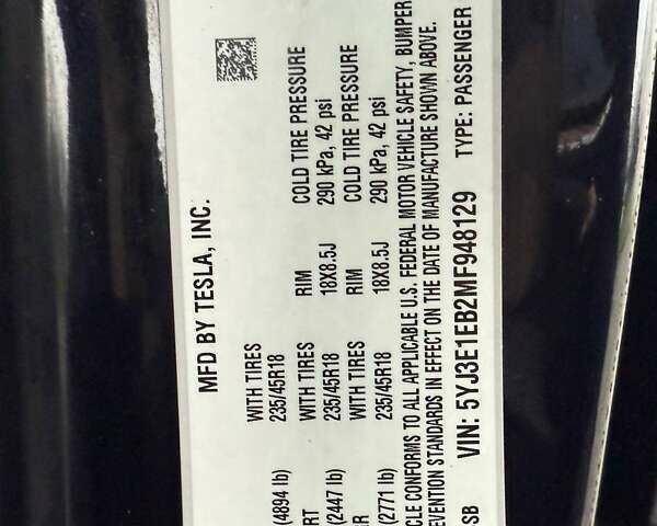 Чорний Тесла Модель 3, об'ємом двигуна 0 л та пробігом 321 тис. км за 14500 $, фото 12 на Automoto.ua