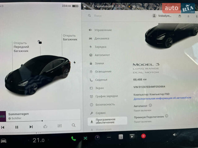 Чорний Тесла Модель 3, об'ємом двигуна 0 л та пробігом 68 тис. км за 21200 $, фото 8 на Automoto.ua