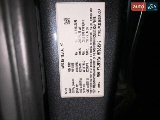 Чорний Тесла Модель 3, об'ємом двигуна 0 л та пробігом 118 тис. км за 16700 $, фото 13 на Automoto.ua