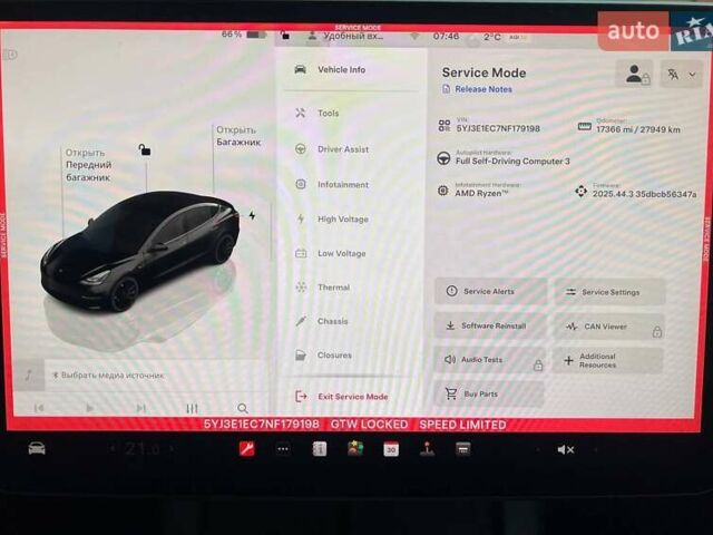 Черный Тесла Модель 3, объемом двигателя 0 л и пробегом 28 тыс. км за 25000 $, фото 15 на Automoto.ua