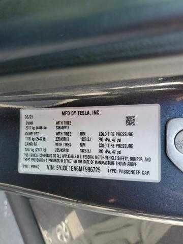 Черный Тесла Модель 3, объемом двигателя 0 л и пробегом 53 тыс. км за 6900 $, фото 11 на Automoto.ua