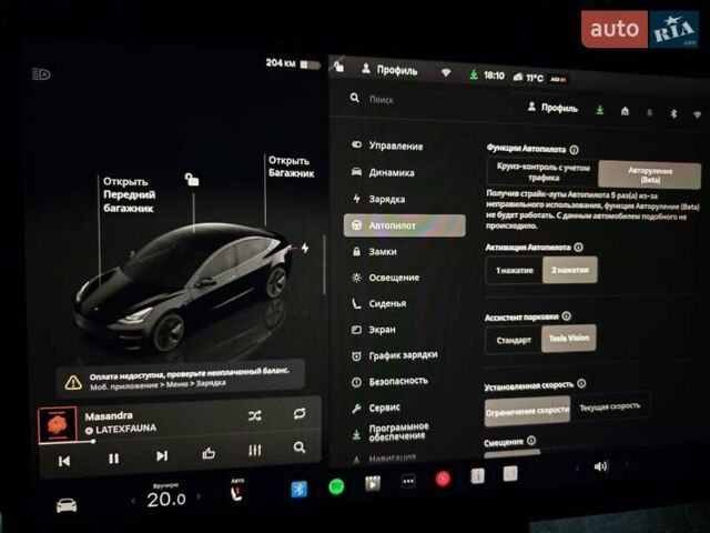 Черный Тесла Модель 3, объемом двигателя 0 л и пробегом 38 тыс. км за 23000 $, фото 47 на Automoto.ua