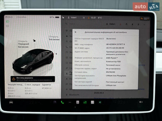 Чорний Тесла Модель 3, об'ємом двигуна 0 л та пробігом 47 тис. км за 22300 $, фото 19 на Automoto.ua