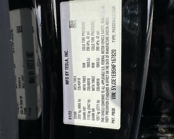 Черный Тесла Модель 3, объемом двигателя 0 л и пробегом 125 тыс. км за 22500 $, фото 10 на Automoto.ua