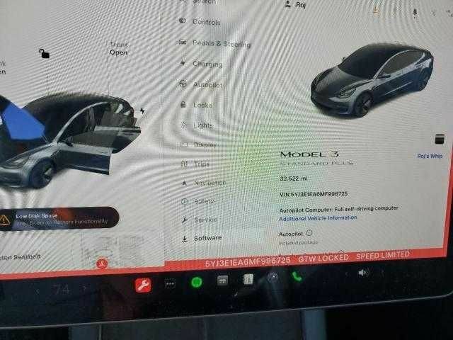 Черный Тесла Модель 3, объемом двигателя 0 л и пробегом 53 тыс. км за 6900 $, фото 8 на Automoto.ua