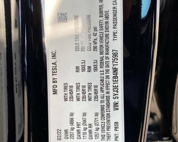 Черный Тесла Модель 3, объемом двигателя 0 л и пробегом 63 тыс. км за 19900 $, фото 24 на Automoto.ua