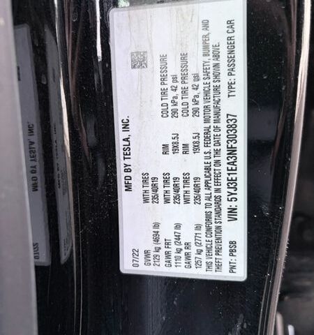 Чорний Тесла Модель 3, об'ємом двигуна 0 л та пробігом 89 тис. км за 18499 $, фото 17 на Automoto.ua