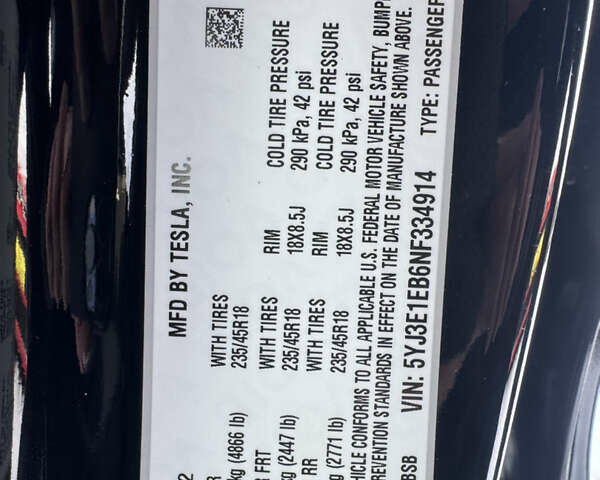 Чорний Тесла Модель 3, об'ємом двигуна 0 л та пробігом 88 тис. км за 19500 $, фото 42 на Automoto.ua