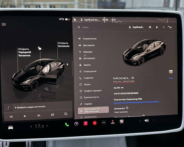 Черный Тесла Модель 3, объемом двигателя 0 л и пробегом 43 тыс. км за 27800 $, фото 14 на Automoto.ua