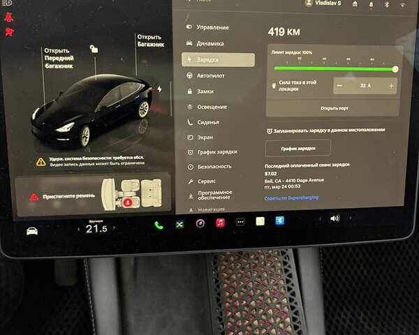 Черный Тесла Модель 3, объемом двигателя 0 л и пробегом 41 тыс. км за 19700 $, фото 10 на Automoto.ua
