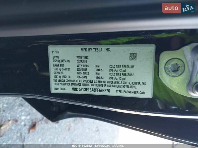 Чорний Тесла Модель 3, об'ємом двигуна 0 л та пробігом 38 тис. км за 14900 $, фото 10 на Automoto.ua