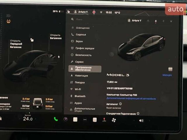 Тесла Модель 3 2024 у Івано-Франківську на Automoto.ua Чорний Тесла Модель 3, об'ємом двигуна 0 л та пробігом 17 тис. км за 30400 $, фото 17 на Automoto.ua