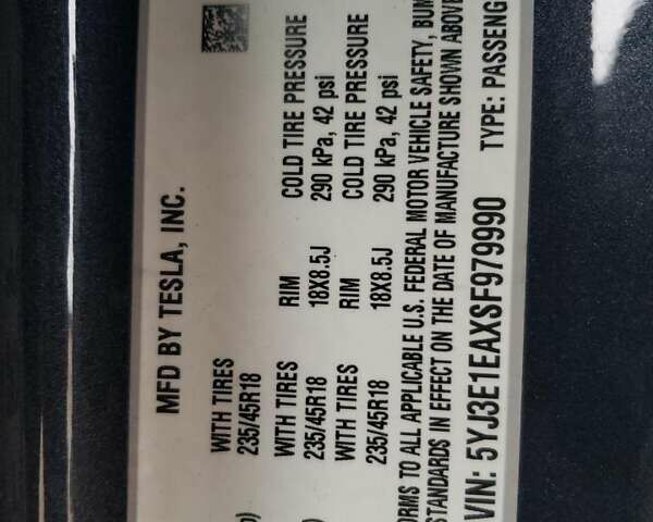 Чорний Тесла Модель 3, об'ємом двигуна 0 л та пробігом 36 тис. км за 15400 $, фото 11 на Automoto.ua