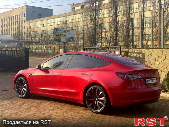 Червоний Тесла Модель 3, об'ємом двигуна 0 л та пробігом 79 тис. км за 24550 $, фото 1 на Automoto.ua