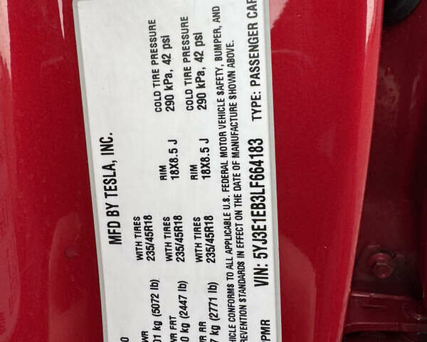 Красный Тесла Модель 3, объемом двигателя 0 л и пробегом 120 тыс. км за 18500 $, фото 24 на Automoto.ua