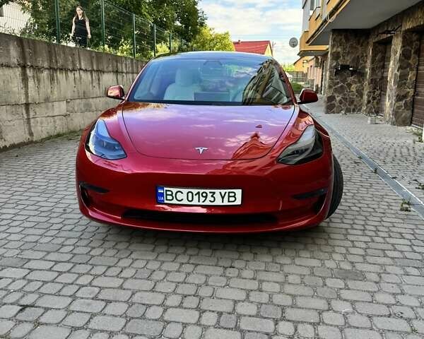 Червоний Тесла Модель 3, об'ємом двигуна 0 л та пробігом 75 тис. км за 27500 $, фото 1 на Automoto.ua