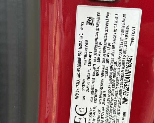 Червоний Тесла Модель 3, об'ємом двигуна 0 л та пробігом 108 тис. км за 19800 $, фото 17 на Automoto.ua