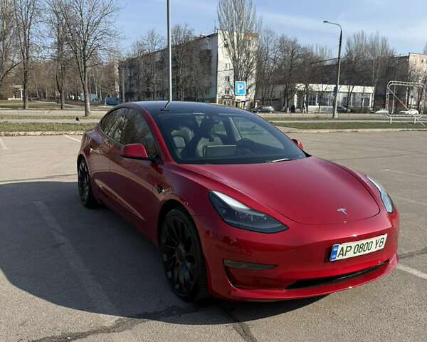 Червоний Тесла Модель 3, об'ємом двигуна 0 л та пробігом 21 тис. км за 27900 $, фото 1 на Automoto.ua