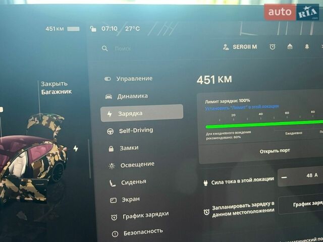 Красный Тесла Модель 3, объемом двигателя 0 л и пробегом 27 тыс. км за 21000 $, фото 1 на Automoto.ua