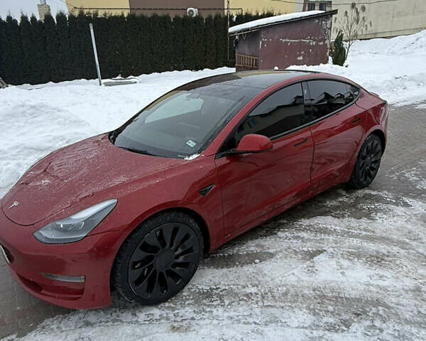 Червоний Тесла Модель 3, об'ємом двигуна 0 л та пробігом 83 тис. км за 22800 $, фото 1 на Automoto.ua
