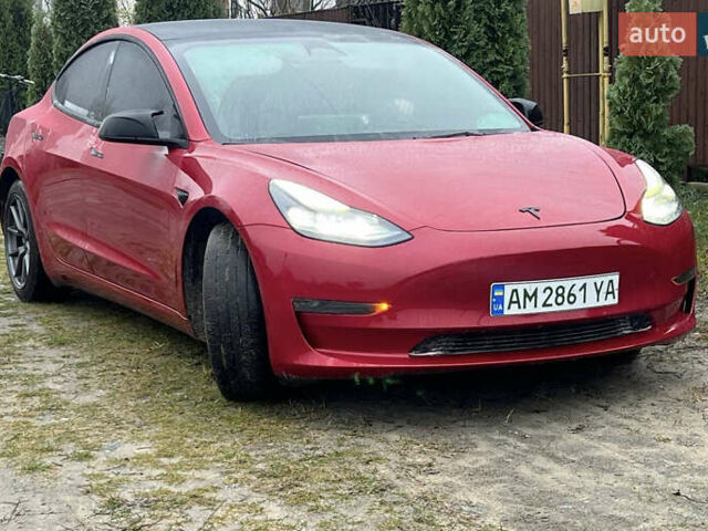 Красный Тесла Модель 3, объемом двигателя 0 л и пробегом 45 тыс. км за 20500 $, фото 1 на Automoto.ua